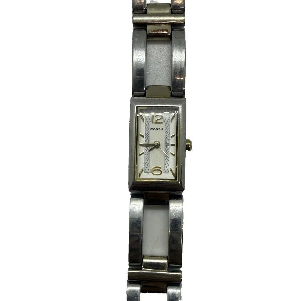 Fossil F2 Watch Women's 16mm Case Two Tone Band ES-1771 All Stainless Steel